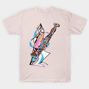 Bunny Bassoonist by Pollux T-Shirt